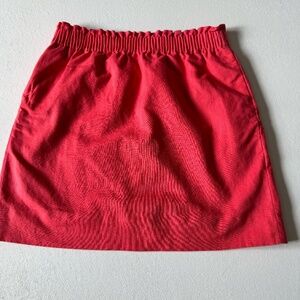 J. Crew coral/red Mini skirt with elastic waistband